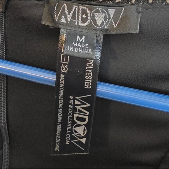 Dolls Kill Widow Night Music Brocade Babydoll Dress Black Goth Fairy Sz Medium - Picture 4 of 4